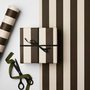 Khaki Stripe Gift Wrap